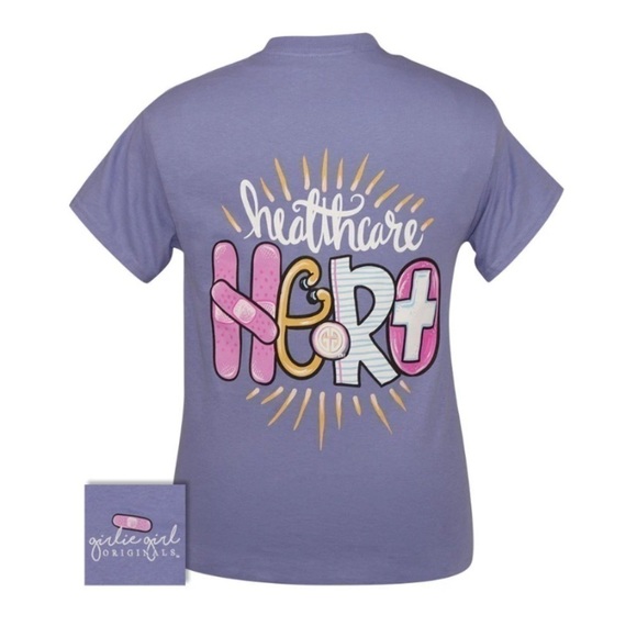 Girlie Girls Purple Healthcare Hero Tee - Picture 1 of 5